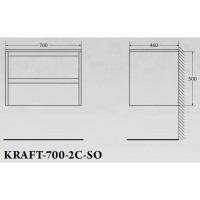 Тумба под раковину BelBagno Kraft KRAFT-700-2C-SO-RGB, подвесная