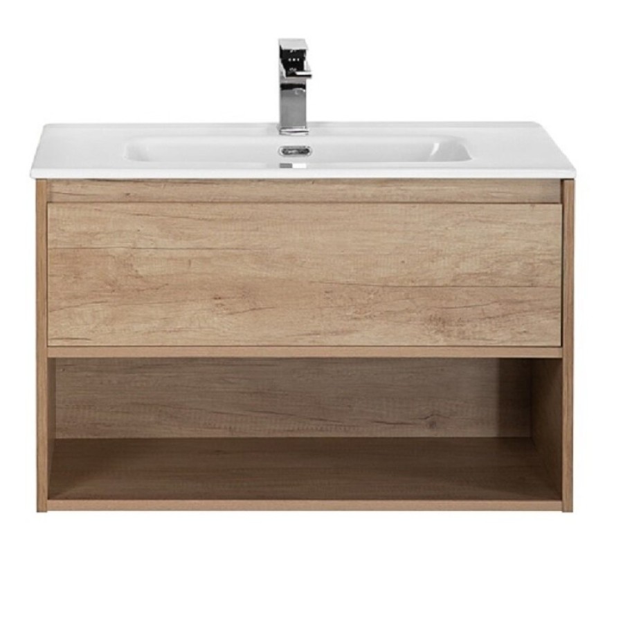 Тумба под раковину BelBagno Kraft 80, подвесная, цвет Rovere Nebrasca Nature, Kraft-800-1C-SO-RNN