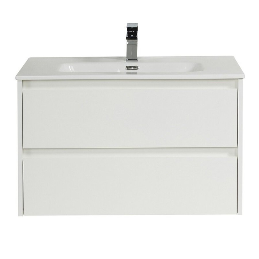 Тумба под раковину BelBagno Kraft 80, подвесная, цвет Bianco Opaco, Kraft-800-2C-SO-BO
