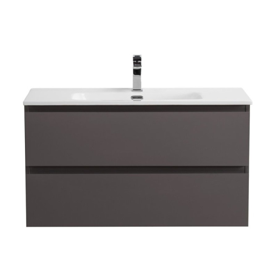 Тумба под раковину BelBagno KRAFT-800-2C-SO-GSO, 80 см, подвесная, цвет темно-серый матовый