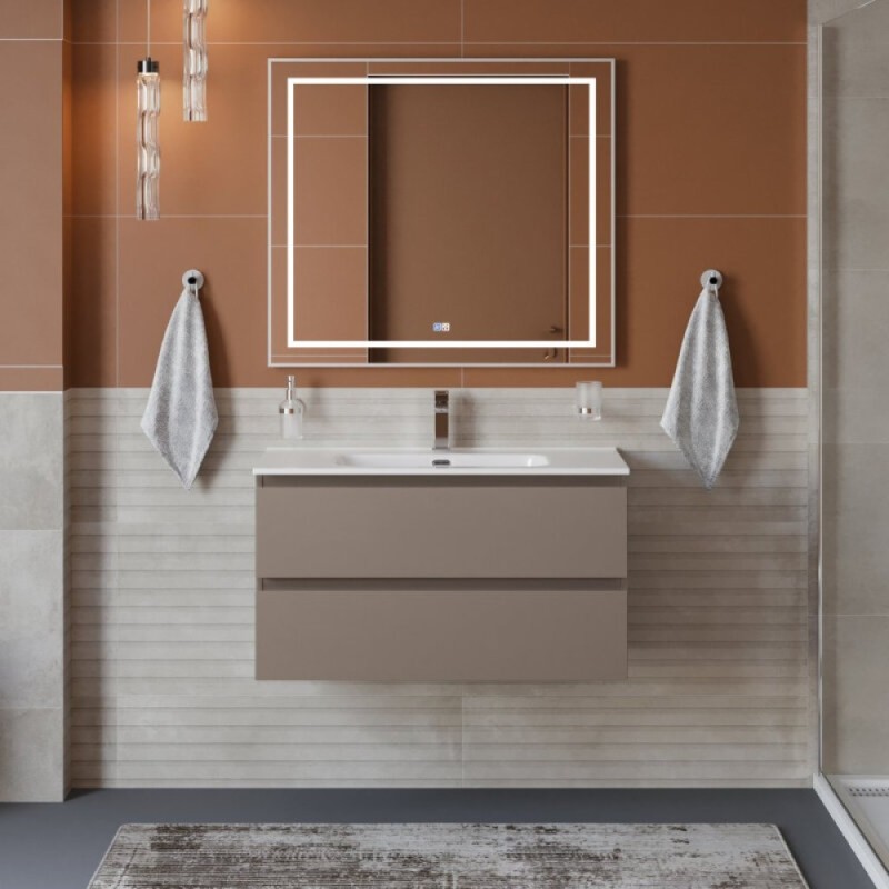Тумба под раковину BelBagno KRAFT-800-2C-SO-СO, 80 см, подвесная, цвет бежевый матовый