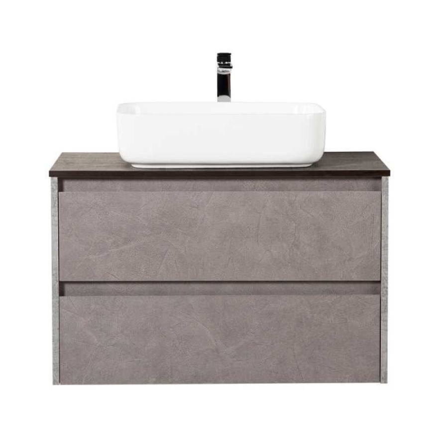 Тумба под раковину BelBagno Kraft KRAFT-900-2C-SO-CG 90 см, подвесная, цвет цемент серый (cemento grigio)