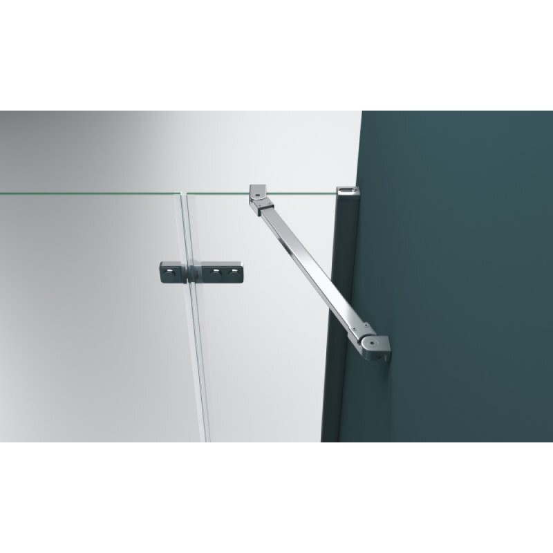 Душевой уголок BelBagno Kraft, 80 х 80 х 195 см, стекло прозрачное, профиль хром, KRAFT-A-12-80-C-Cr-L