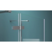 Душевой уголок BelBagno Kraft, 100 х 90 х 195 см, стекло прозрачное, профиль хром, KRAFT-AH-12-100/90-C-Cr-L
