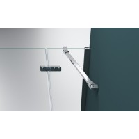 Душевой уголок BelBagno Kraft, 100 х 90 х 195 см, стекло прозрачное, профиль хром, KRAFT-AH-12-100/90-C-Cr-L