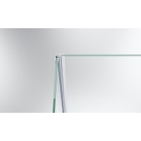 Душевой уголок BelBagno Kraft, 100 х 90 х 195 см, стекло прозрачное, профиль хром, KRAFT-AH-12-100/90-C-Cr-L