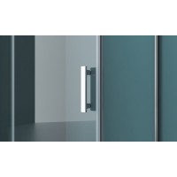 Душевой уголок BelBagno Kraft, 80 х 100 х 195 см, стекло прозрачное, профиль хром, KRAFT-AH-12-80/100-C-Cr-R
