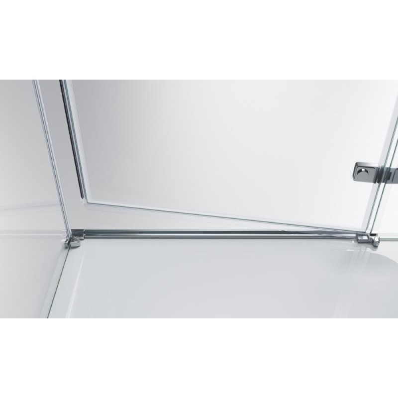Душевой уголок BelBagno Kraft, 80 х 90 х 195 см, стекло прозрачное, профиль хром, KRAFT-AH-12-80/90-C-Cr-L
