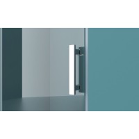 Душевая дверь в нишу BelBagno Kraft, 80 х 195 см, стекло прозрачное, профиль хром, левая, KRAFT-B-12-60/20-C-Cr-L