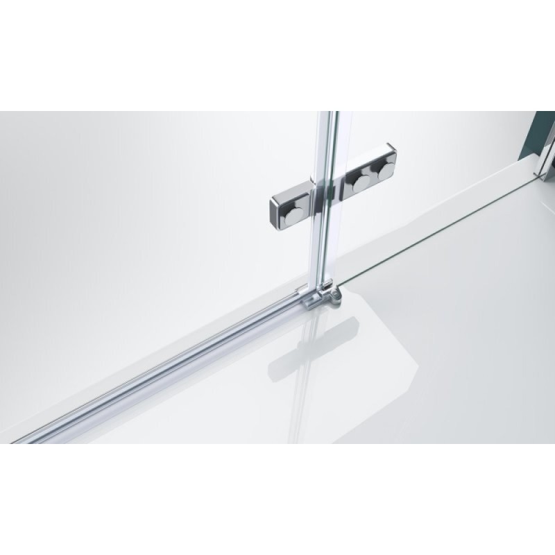 Душевая дверь в нишу BelBagno Kraft, 80 х 195 см, стекло прозрачное, профиль хром, левая, KRAFT-B-12-60/20-C-Cr-L
