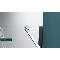 Душевая дверь в нишу BelBagno Kraft, 80 х 195 см, стекло прозрачное, профиль хром, левая, KRAFT-B-12-60/20-C-Cr-L