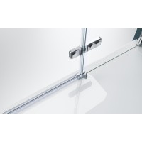 Душевая дверь в нишу BelBagno Kraft, 100 х 195 см, стекло прозрачное, профиль хром, правая, KRAFT-B-12-60/40-C-Cr-R