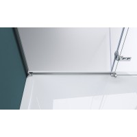 Душевая дверь в нишу BelBagno Kraft, 120 х 195 см, стекло прозрачное, профиль хром, левая, KRAFT-B-12-60/60-C-Cr-L