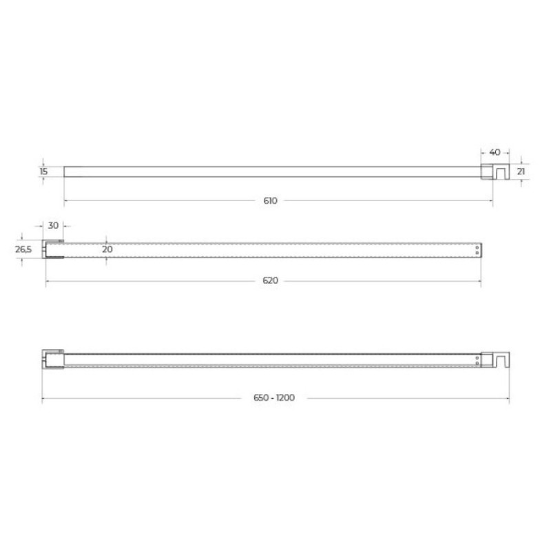 Душевая перегородка BelBagno Kraft-L-1-120-C-Cr, 120 см, свободный вход, стекло прозрачное, профиль хром