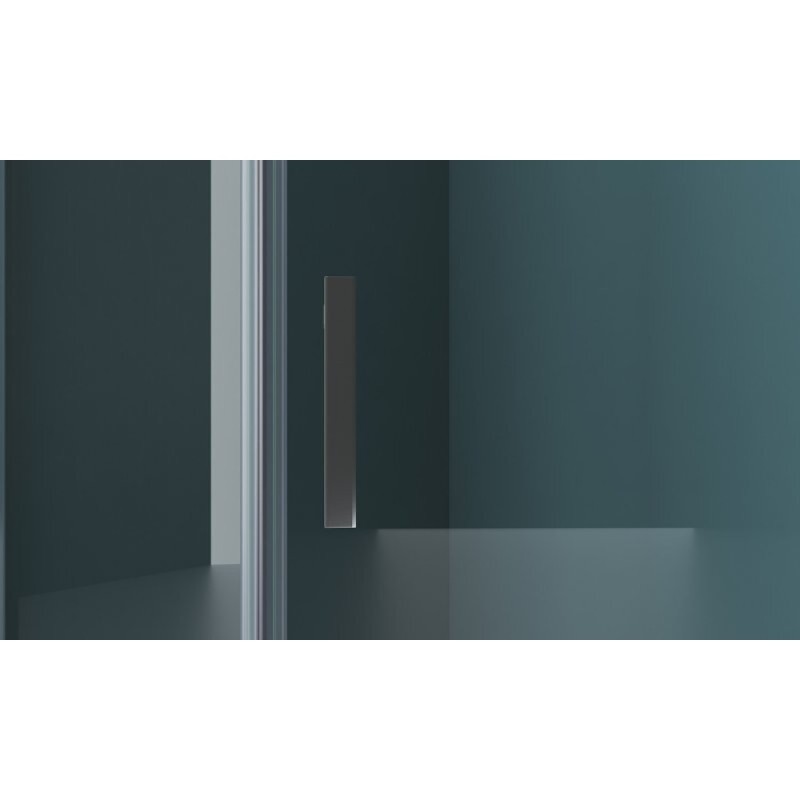 Душевой уголок BelBagno Kraft, 90 х 90 х 195 см, стекло прозрачное, профиль хром, правый, KRAFT-P-1-90-C-Cr-R