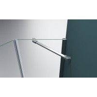 Душевой уголок BelBagno Kraft, 90 х 90 х 195 см, стекло прозрачное, профиль хром, правый, KRAFT-P-1-90-C-Cr-R