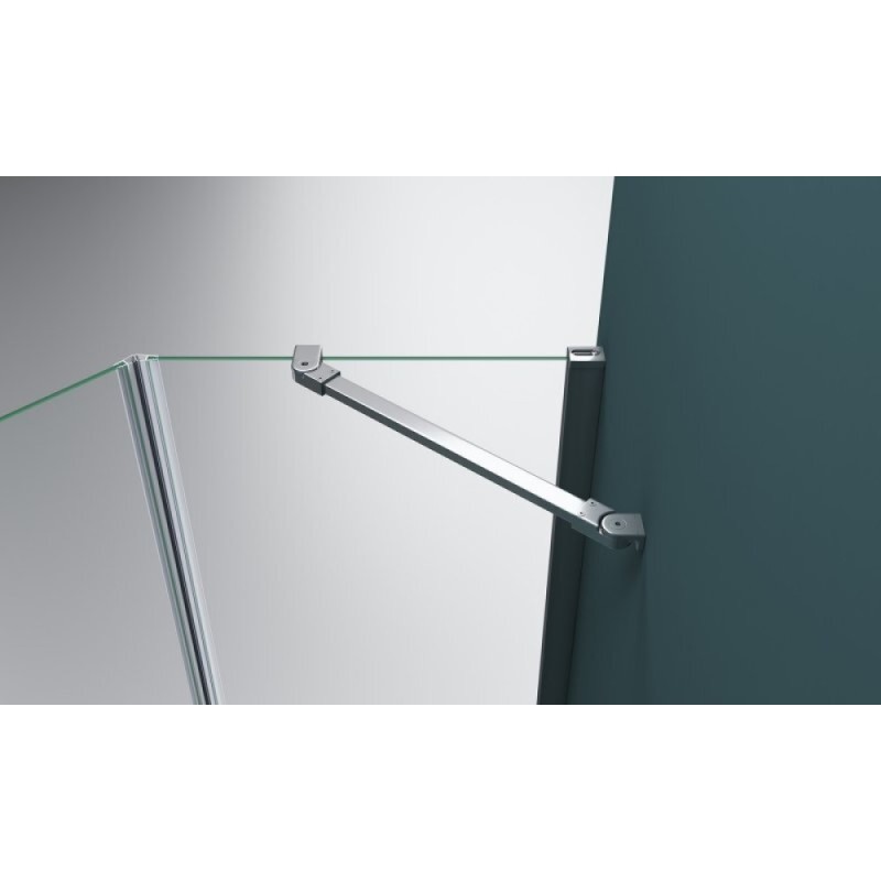 Душевой уголок BelBagno Kraft, 90 х 90 х 195 см, стекло прозрачное, профиль хром, правый, KRAFT-P-1-90-C-Cr-R
