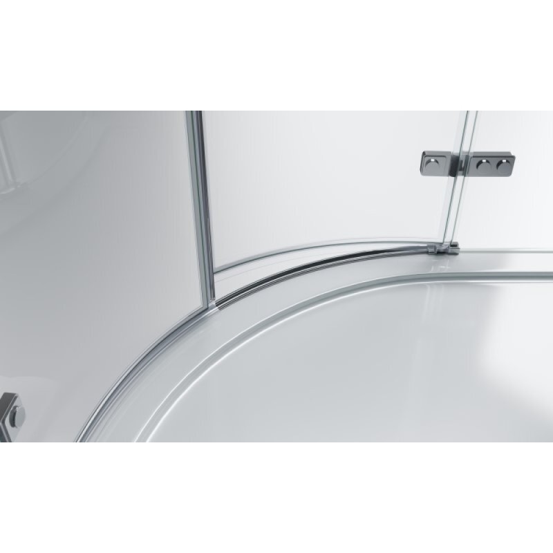 Душевой уголок BelBagno Kraft, 100 х 100 х 195 см, стекло прозрачное, профиль хром, KRAFT-R-2-100-C-Cr