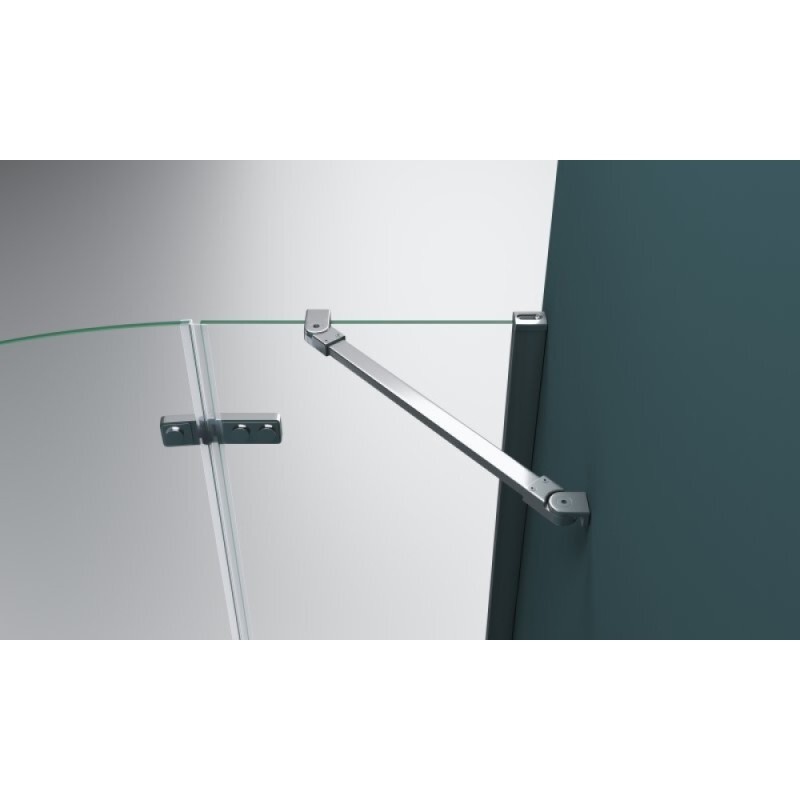 Душевой уголок BelBagno Kraft, 90 х 90 х 195 см, стекло прозрачное, профиль хром, KRAFT-R-2-90-C-Cr