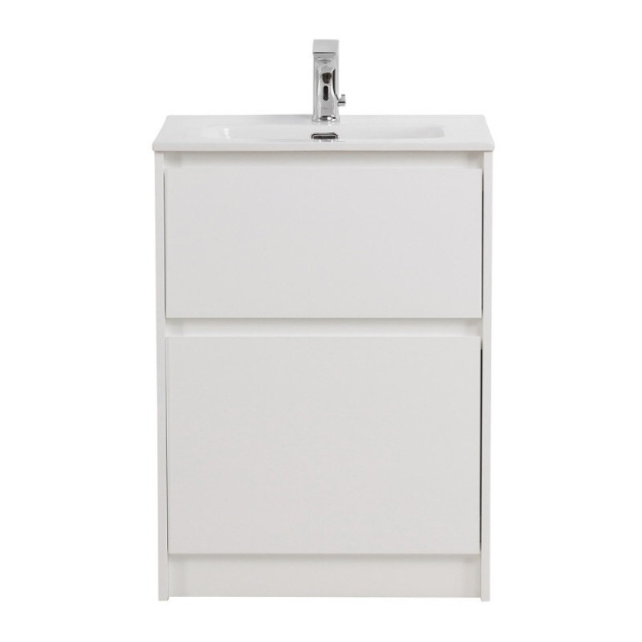Тумба под раковину BelBagno Kraft 39 KRAFT39-500/390-2C-PIA-BO, 50 см, напольная, цвет Bianco Opaco
