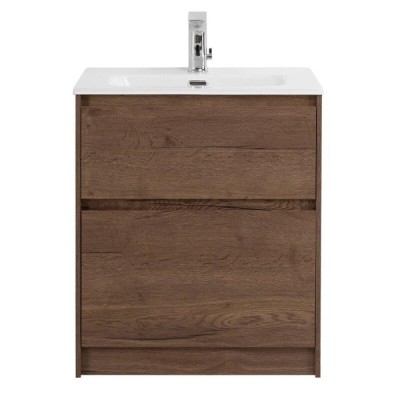 Тумба под раковину BelBagno Kraft 39 50 см, напольная, Rovere Tabacco, KRAFT39-500/390-2C-PIA-RT
