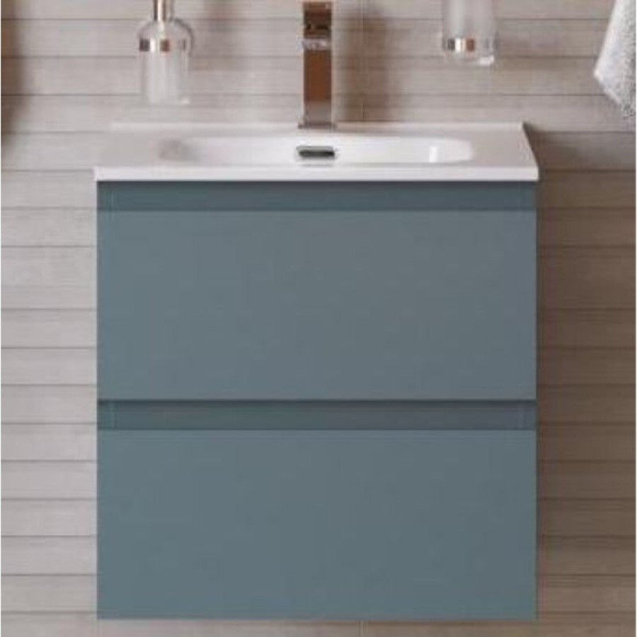 Тумба под раковину BelBagno KRAFT 39-500/390-2C-SO-AO, 50 cм, подвесная, цвет голубой матовый