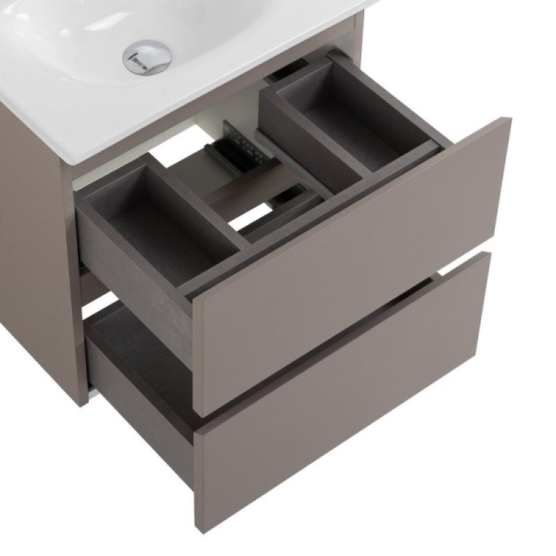 Тумба под раковину BelBagno KRAFT 39-500/390-2C-SO-СO, 50 cм, подвесная, цвет бежевый матовый