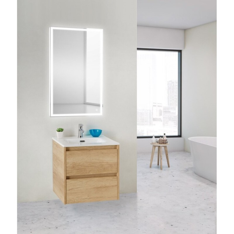 Тумба под раковину BelBagno KRAFT 39-500/390-2C-SO-RNN 50 cм подвесная с 2 ящиками, Rovere Nebrasca Nature