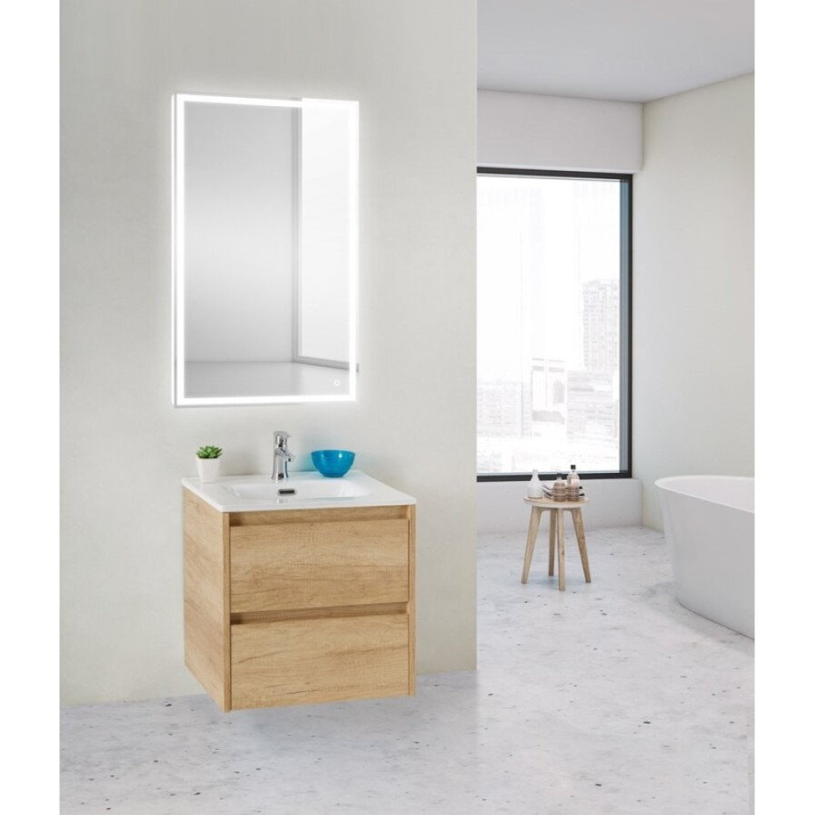 Тумба под раковину BelBagno KRAFT 39-500/390-2C-SO-RNN 50 cм подвесная с 2 ящиками, Rovere Nebrasca Nature