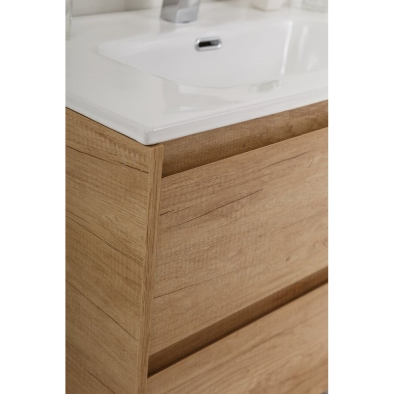 Тумба под раковину BelBagno KRAFT 39-500/390-2C-SO-RNN 50 cм подвесная с 2 ящиками, Rovere Nebrasca Nature