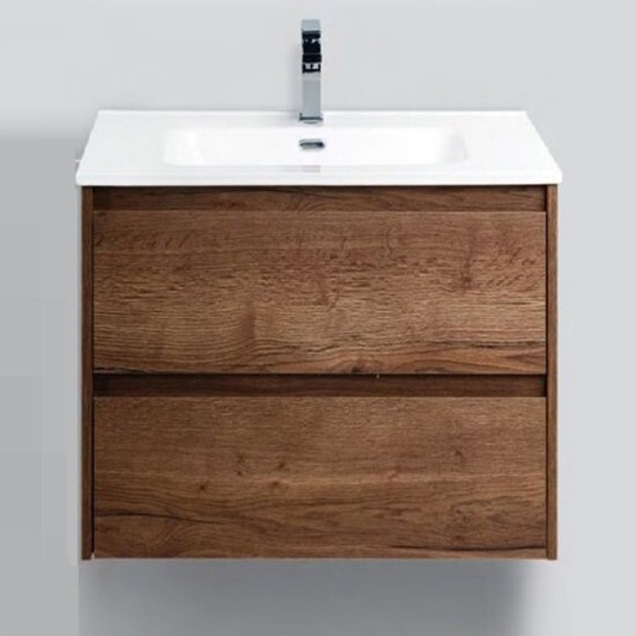 Тумба под раковину BelBagno KRAFT 39-500/390-2C-SO-RT 50 cм подвесная с 2 ящиками, Rovere Tabacco