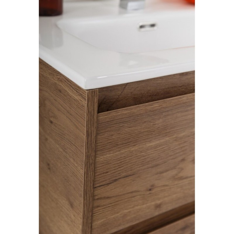 Тумба под раковину BelBagno KRAFT 39-500/390-2C-SO-RT 50 cм подвесная с 2 ящиками, Rovere Tabacco