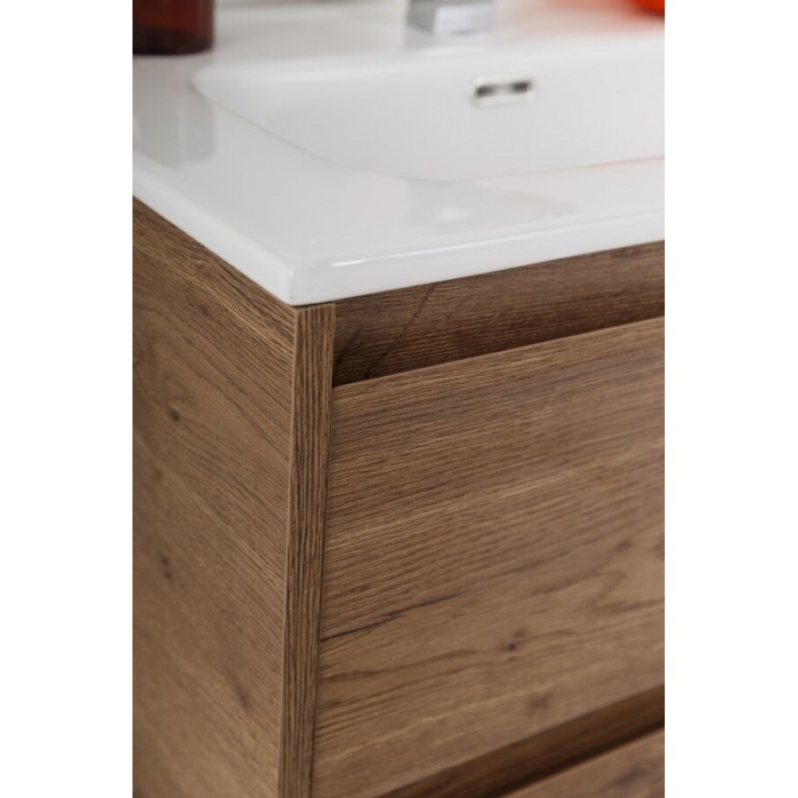 Тумба под раковину BelBagno KRAFT 39-500/390-2C-SO-RT 50 cм подвесная с 2 ящиками, Rovere Tabacco