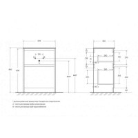 Тумба под раковину BelBagno Kraft 39 60 см, напольная, Rovere Tabacco, KRAFT39-600/390-2C-PIA-RT