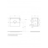Тумба под раковину BelBagno KRAFT 39-600/390-2C-SO-BO, 60 см, подвесная, цвет Bianco Opaco