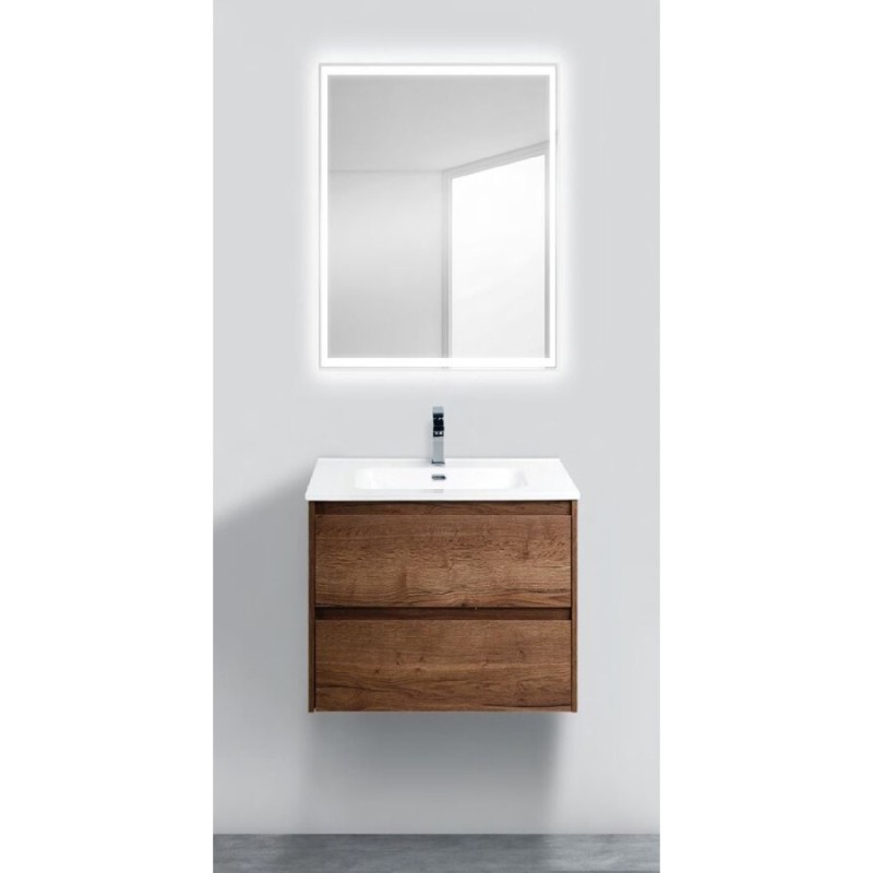 Тумба под раковину BelBagno KRAFT 39-600/390-2C-SO-RT 60 cм подвесная с 2 ящиками, Rovere Tabacco