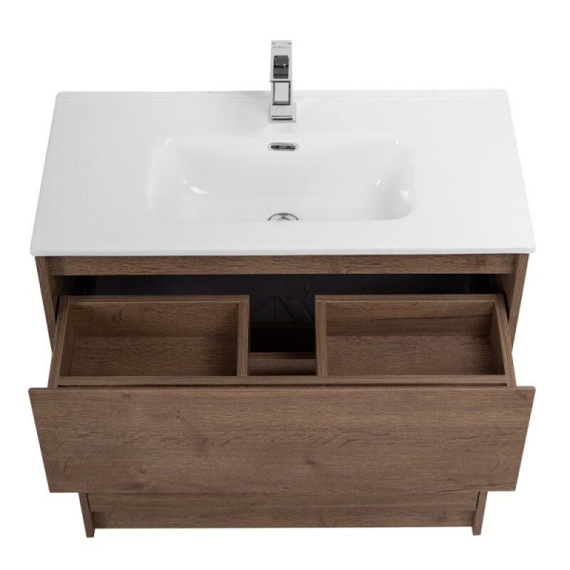 Тумба под раковину BelBagno Kraft 39 70 см, напольная, Rovere Tabacco, KRAFT39-700/390-2C-PIA-RT