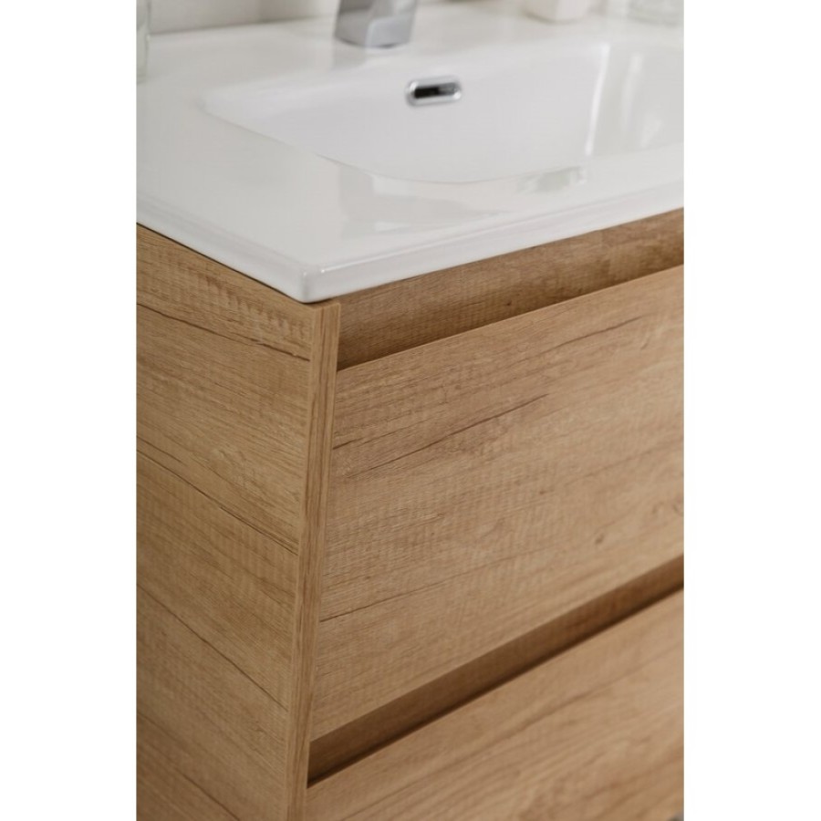 Тумба под раковину BelBagno KRAFT 39-700/390-2C-SO-RNN 70 cм подвесная с 2 ящиками, Rovere Nebrasca Nature