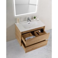 Тумба под раковину BelBagno KRAFT 39-700/390-2C-SO-RNN 70 cм подвесная с 2 ящиками, Rovere Nebrasca Nature