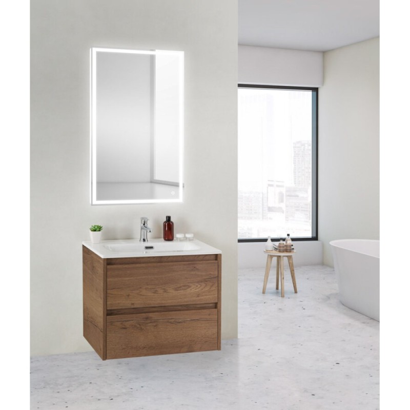 Тумба под раковину BelBagno KRAFT 39-700/390-2C-SO-RT 70 cм подвесная с 2 ящиками, Rovere Tabacco