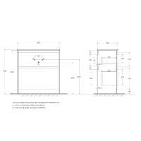 Тумба под раковину BelBagno Kraft 39 KRAFT39-800/390-2C-PIA-BO, 80 см, напольная, цвет Bianco Opaco