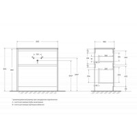 Тумба под раковину BelBagno Kraft 39 80 см, напольная, Rovere Tabacco, KRAFT39-800/390-2C-PIA-RT