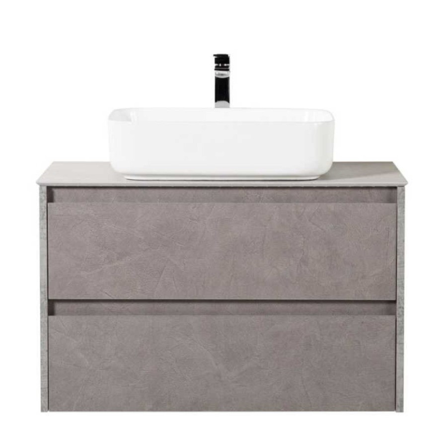 Тумба под раковину BelBagno Kraft 39 KRAFT 39-800/390-2C-SO-CG 80 см, подвесная, цвет цемент серый (cemento grigio)