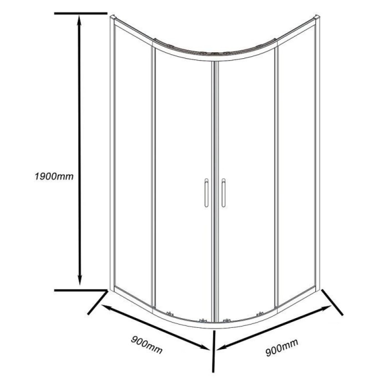 Душевой уголок Good Door Cube R-90-C-CH, КУ00002, 90 х 90 см, стекло прозрачное, профиль хром