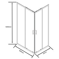 Душевой уголок Good Door Cube CR-80-C-CH, КУ00004, 80 х 80 см, стекло прозрачное, профиль хром