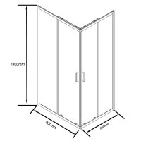 Душевой уголок Good Door Cube CR-90-C-B, КУ00020, 90 х 90 см, стекло прозрачное, профиль чёрный