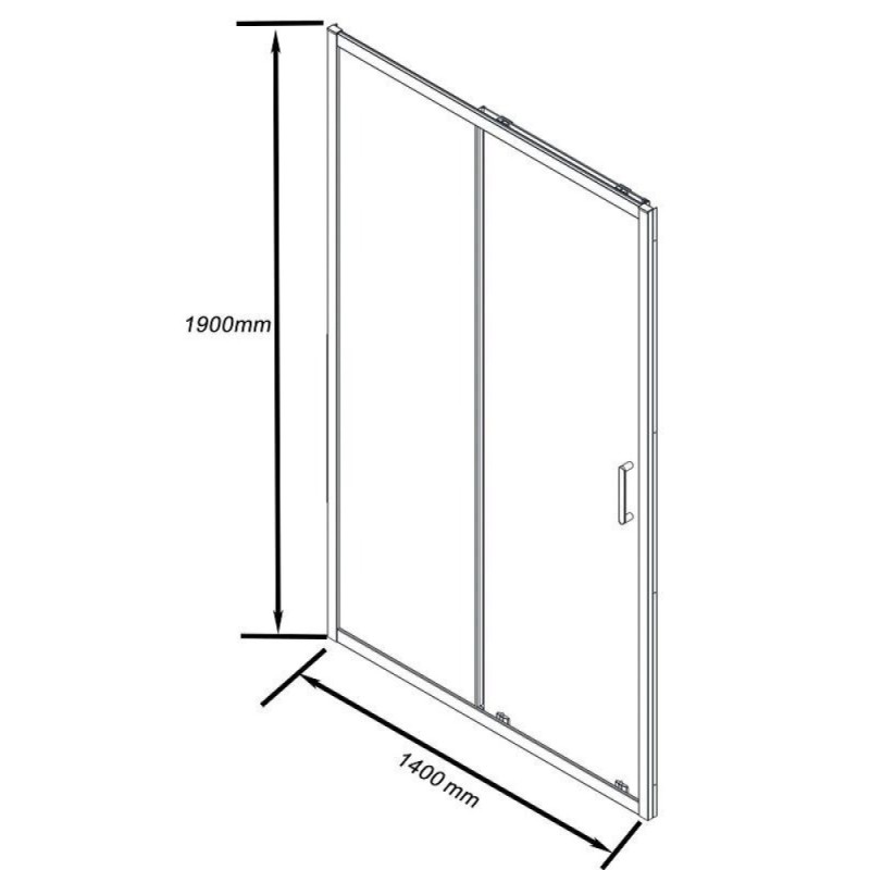 Душевая дверь Good Door Cube WTW-140-C-B, КУ00029, 140 см, стекло прозрачное, профиль чёрный