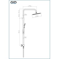 Душевая система Gid Aira L020CHND3, хром