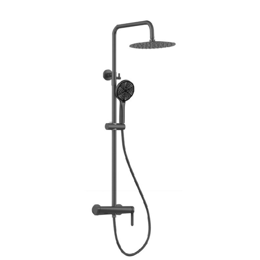Душевая система Gid Aira L020GMND3, вороненая сталь