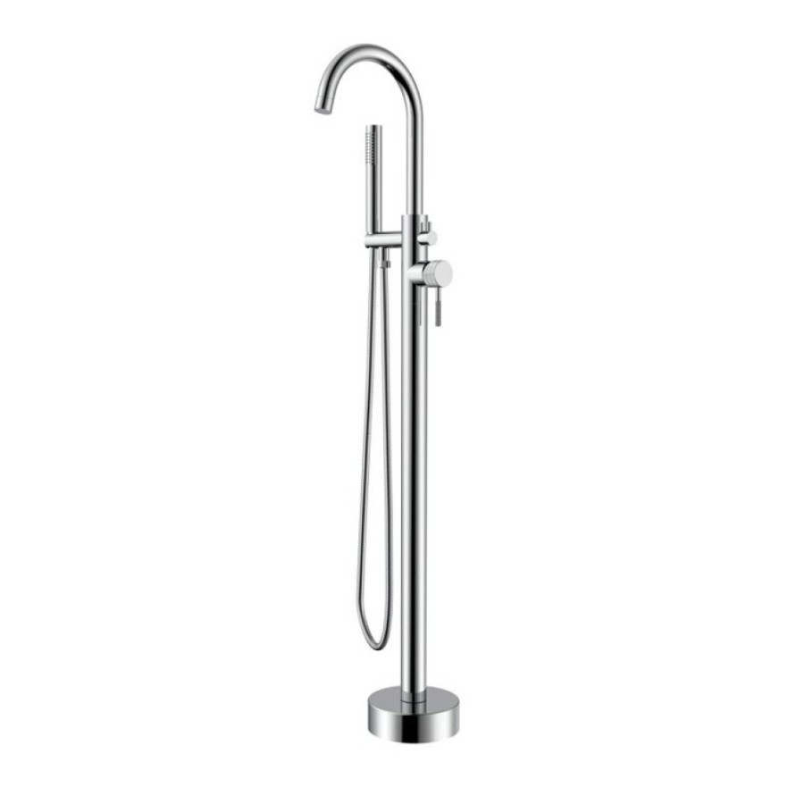Смеситель для раковины Gid Edessa L070CHSDV, напольный, с душевым гарнитуром, хром